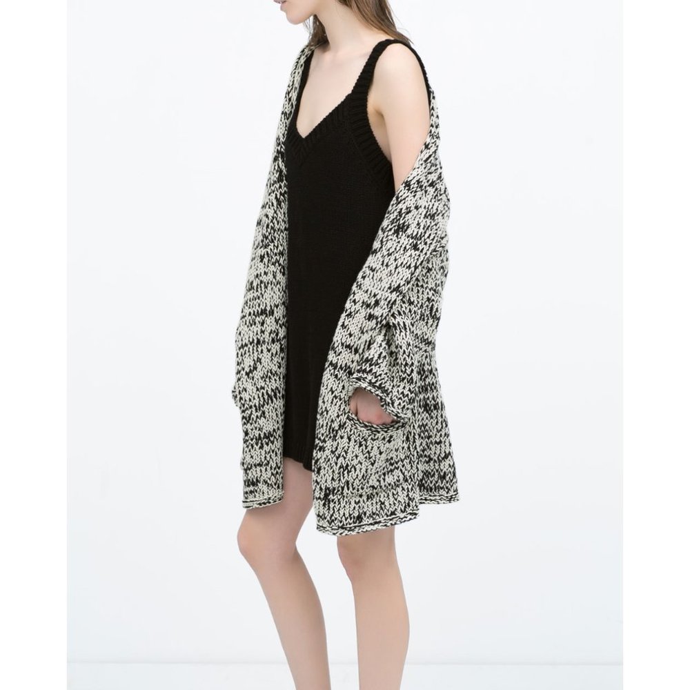 ZARA oversized knit jacket size M